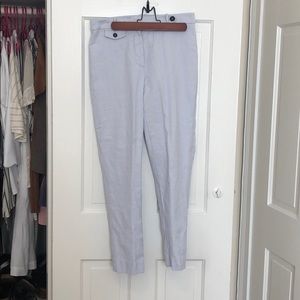 Anthropology light blue linen pants